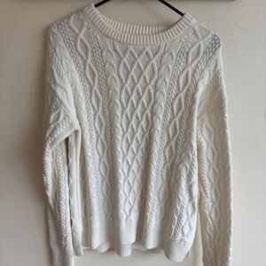 JCrew Cable crewneck sweater